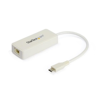 STARTECH Adattatore USB-C Ethernet con porta USB 3.0 aggiuntiva Bianco