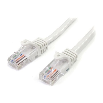 Cavo di rete cat 5e - cavo patch ethernet rj45 utp bianco da 1m antigroviglio