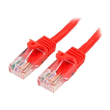 STARTECH Cavo di Rete da 5m Rosso Cat5e Ethernet RJ45 Antigroviglio