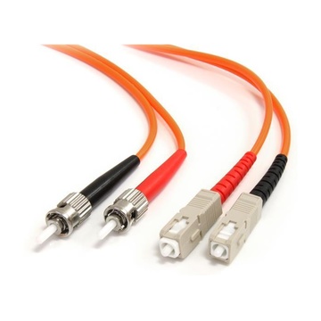 Cavo di rete patch st - sc 62.5/125 multimodale duplex in fibra ottica da 2m