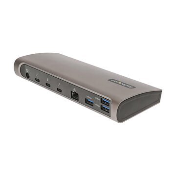 STARTECH .com Dock Thunderbolt 4, Power Delivery 96W, Dual Monitor 4K 60Hz/Single Monitor 8K, 3xTB4/Porte USB4, 4xUSB-A, SD, GbE, Docking Station Thunderbolt 4 per Windows o TB3 per MacBook, Cavo da 0,8m