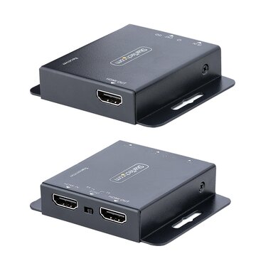 STARTECH .com HDMI Extender via Ethernet 4K 30Hz/40m o 1080p/70m, Kit Extender HDMI via CAT6/CAT5, Estensione HDMI su IP con Power over Cable (PoE), Kit Trasmattitore e Ricevitore HDMI con IR e alimentatore singolo