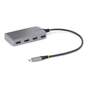 STARTECH .com Hub USB-C a 4 porte - 5Gbps - Alimentazione via bus - Hub da USB C a 4x USB-A con ingresso di alimentazione ausiliaria opzionale - Hub Adattatore USB portatile per desktop/notebook - Cavo da 30 cm