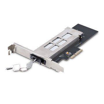 .Com rack rimovibile per ssd m.2 nvme a pcie x4 / backplane mobile per slot di espansione pci express, installazione senza attrezzi, alloggiamento pcie 4.0/3.0 hot-swap, blocco a chiave