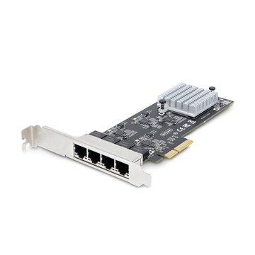 .Com scheda di rete 2.5 gigabit a 4 porte - scheda ethernet pcie da 2,5 gbps nbase-t, intel i225-v, scheda di rete per pc, nic multi-gigabit, scheda lan per server pci express, interfaccia ethernet