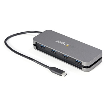 STARTECH HB30CM4AB USB 3.2 Gen 1 (3.1 Gen 1) Type-C 5000 Mbit/s Nero, Grigio