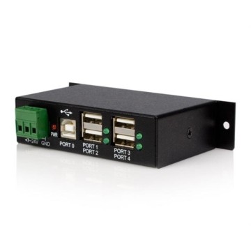 STARTECH HUB USB 2.0 Industriale in metallo a 4 porte