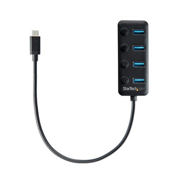 STARTECH Hub USB-C a 4 porte - 4x USB-A con Swith On/Off Individuale