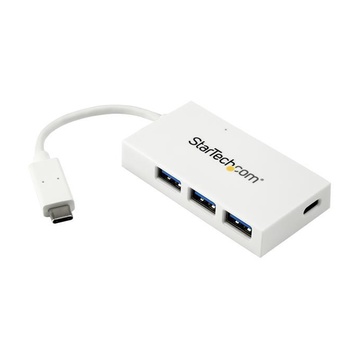 STARTECH Hub USB-C a 4 porte USB 3.0 - Perno e Concentratore USB Tipo C con 1x USB-C e 3x USB-A - Bianco