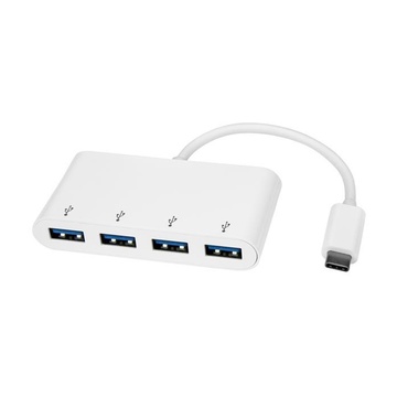 STARTECH Hub USB-C a 4 porte USB 3.0 - USB-C a 4x USB-A - Alimentato via bus - Bianco