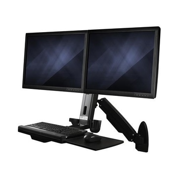 STARTECH Stazione di Lavoro Sit Stand montabile a Parete - Doppio Monitor