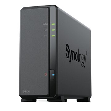 SYNOLOGY DiskStation DS124 server NAS e di archiviazione Desktop Collegamento ethernet LAN Nero RTD1619B