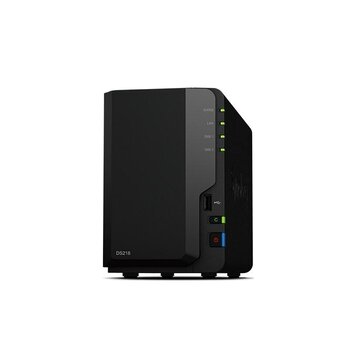 Ds218 ethernet lan nero scatola aperta