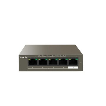 TENDA TEG1105P-4-63W switch di rete Non gestito L2 Gigabit Ethernet (10/100/1000) Supporto Power over Ethernet (PoE) Nero