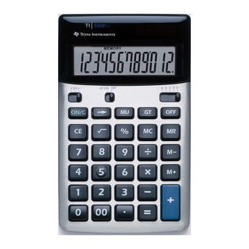 Texas Instruments TI-5018 SV Scrivania Calcolatrice di base Nero, Argento