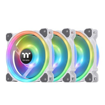 Thermaltake Riing Trio 12 RGB Radiator Fan White TT Premium Edition Universale 12 cm 3 pz Bianco