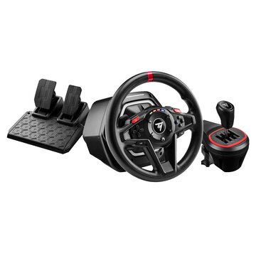 T128 shifter pack nero usb sterzo + pedali analogico pc, xbox