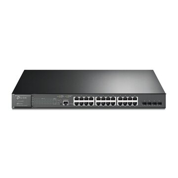 Tl-sg3428mp switch di rete gestito l2/l3 gigabit ethernet (10/100/1000) supporto power over ethernet (poe) 1u nero