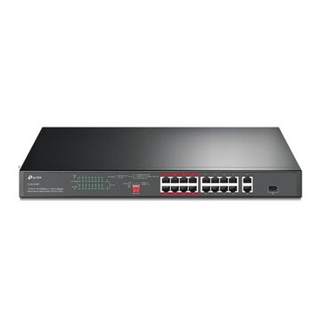 Tl-sl1218p switch di rete non gestito gigabit ethernet (10/100/1000) supporto power over ethernet (poe) 1u nero