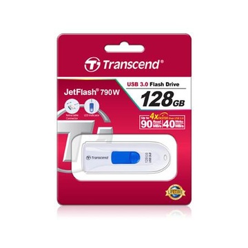 Transcend JetFlash 790 USB tipo A 3.0 (3.1 Gen 1) Bianco