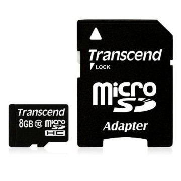 Transcend 8GB MicroSDHC + Adattatore Classe 10