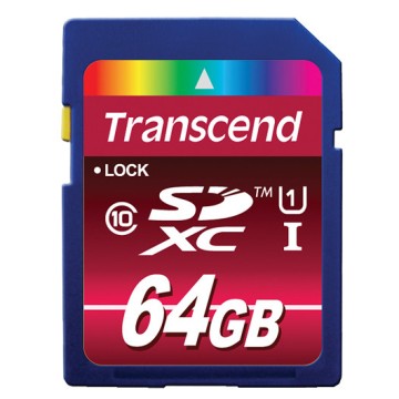 Transcend 64GB SDXC 90MB/S Class 10 UHS-I