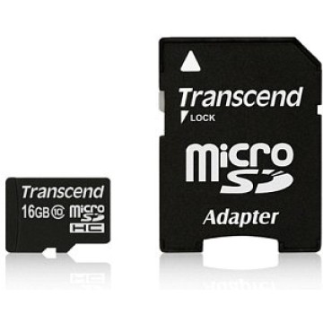 Transcend TS16GUSDU1 16GB microsdhc card + Adattatore