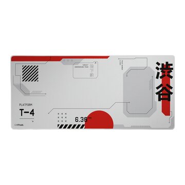Gxt 759 xxl tappetino per mouse per gioco da computer nero, grigio, rosso, bianco
