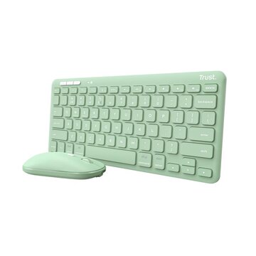 Trust Lyra tastiera Mouse incluso RF senza fili + Bluetooth QWERTY Italiano Verde