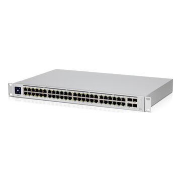 Unifi usw-48-poe-eu switch di rete gestito gigabit ethernet (10/100/1000) supporto power over ethernet (poe) argento