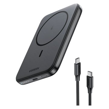 25207 batteria portatile 5000 mah carica wireless nero