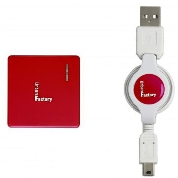 URBAN FACTORY MHU04UF, Rosso, 1x USB/Mini USB