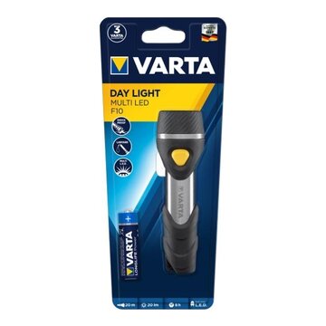 Varta Day Light Multi LED F10 Torcia portachiavi Alluminio, Nero