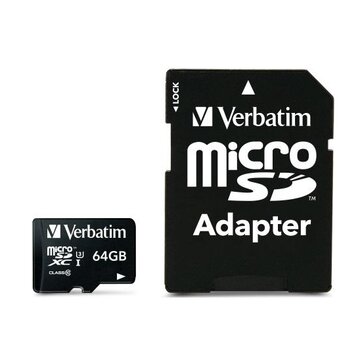 Verbatim MicroSDXC Pro 64GB Class 10 UHS-I Incl adattatore