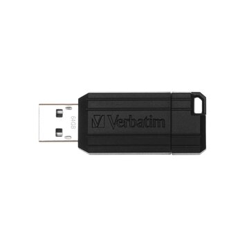 Verbatim PinStripe 64GB USB 2.0 Tipo-A Nero