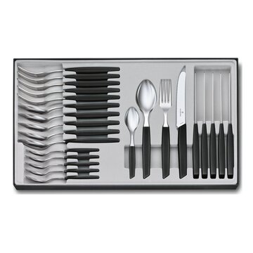 Victorinox Swiss Modern Set di posate 24 pz Nero