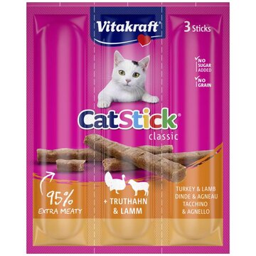 Vitakraft Cat Stick Gatto Spuntini Agnello, Turchia
