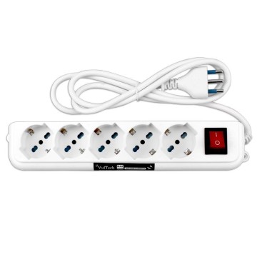 Vultech MU-01 5AC outlet(s) 1.5m Bianco