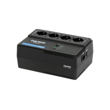 Vultech UPS700VA-XS - Gruppo di continuità 700VA 4x Bipasso/Schuko + 2x USB