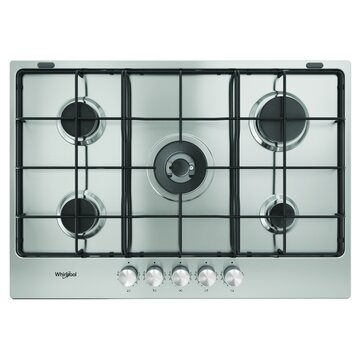 Whirlpool TKRL 751 IX K Stainless steel Da incasso 73 cm Gas 5 Fornello(i)