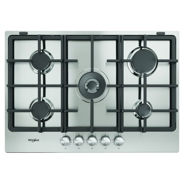 Whirlpool TKRL 761 IX K Stainless steel Da incasso 75 cm Gas 5 Fornello(i)