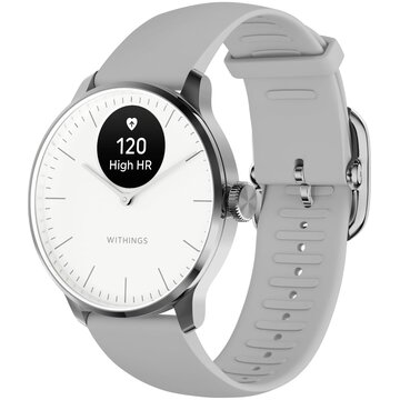 Scanwatch light - white 37mm monitoraggio cardiaco 24/7, attività, ciclo e sonno, gps connesso, compatibile android e apple