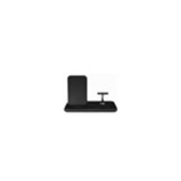 Zens Supporto Ricaricqa Wireless QI + Lightning + USB in Alluminio - Nero