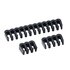 Akasa Kabelkamm Set - 3mm schwarz fermacavo Nero
