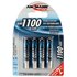 Ansmann 1x4 Batteria NiMH Micro 1100 mAh