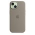 Apple Custodia MagSafe in silicone per iPhone 15 - Grigio creta