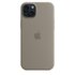 Apple Custodia MagSafe in silicone per iPhone 15 Plus - Grigio creta
