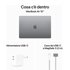 Apple MacBook Air 15'' M3 chip con core 8 CPU e core 10 GPU, 16GB, 512GB SSD Grigio Siderale