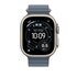 Apple Natural Titanium Finish Band Blu Fluoroelastomero, Titanio