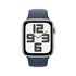 Apple Watch SE GPS Cassa 44mm in Alluminio Argento con Cinturino Sport Blu Tempesta - S/M